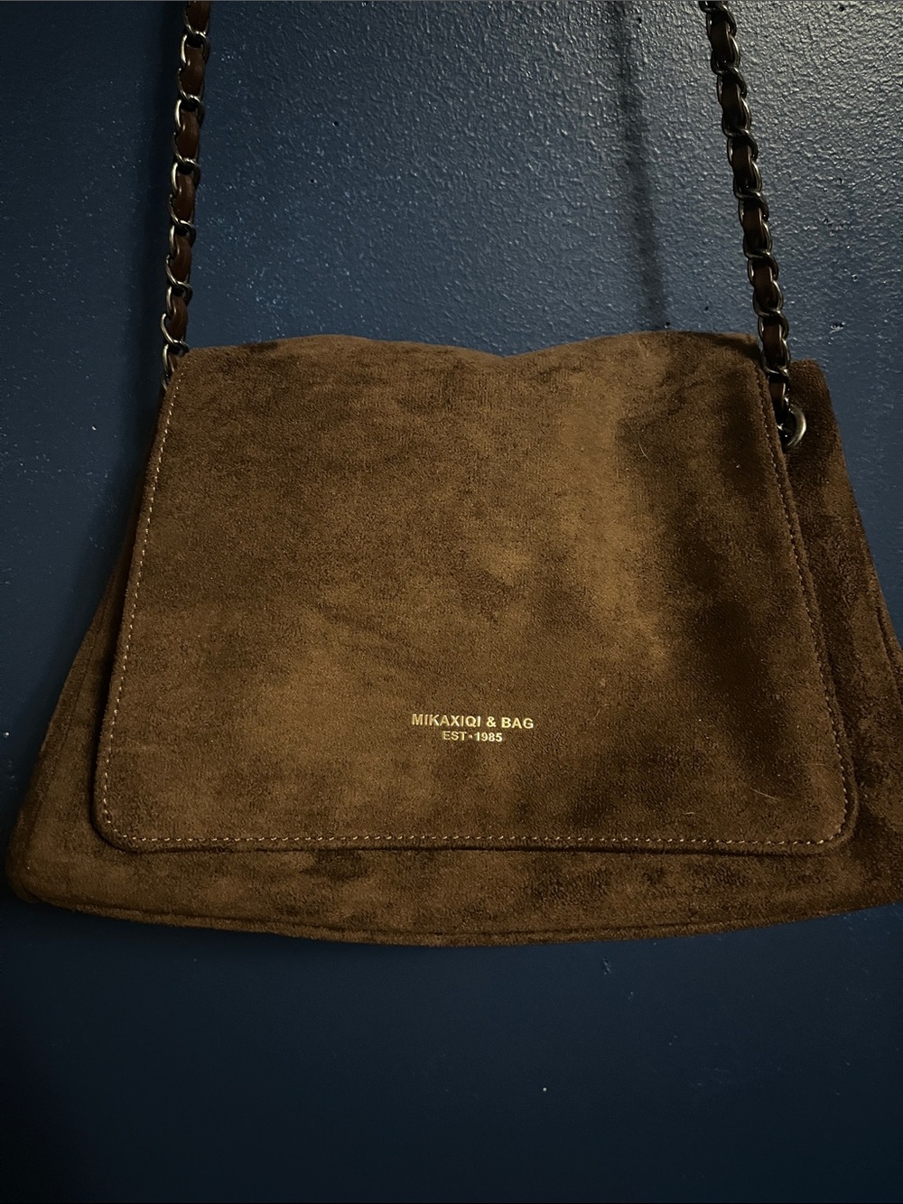 NWOT Mikaxiqi & Bag Faux Suede Purse